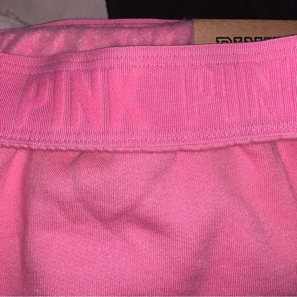 VS Pink 2 Piece SET Foldover Waist Short & Black RAINBOW Gradient Racerback Tank - Picture 4 of 10